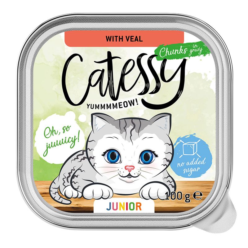 Catessy Junior Chunks in Gravy Mixed Pack Saver Pack: 32 x 100g