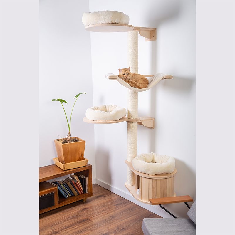 Natural Paradise Wall Scratching Tree - Magnolia Cream