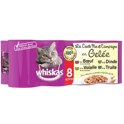 Whiskas La Carte 8 x 390g Sea and Countryside in Jelly