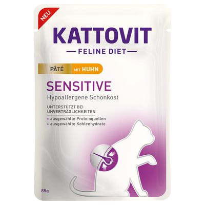 Kattovit Sensitive Paté 10 x 85g With Chicken