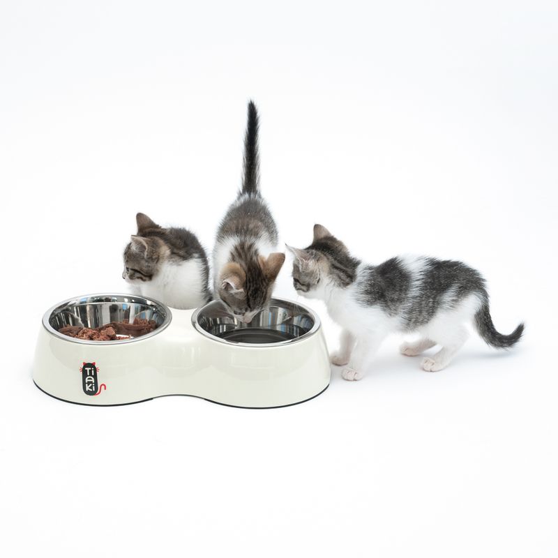 TIAKI Melamine Double Bowl 2 x 800ml, each diameter 16cm