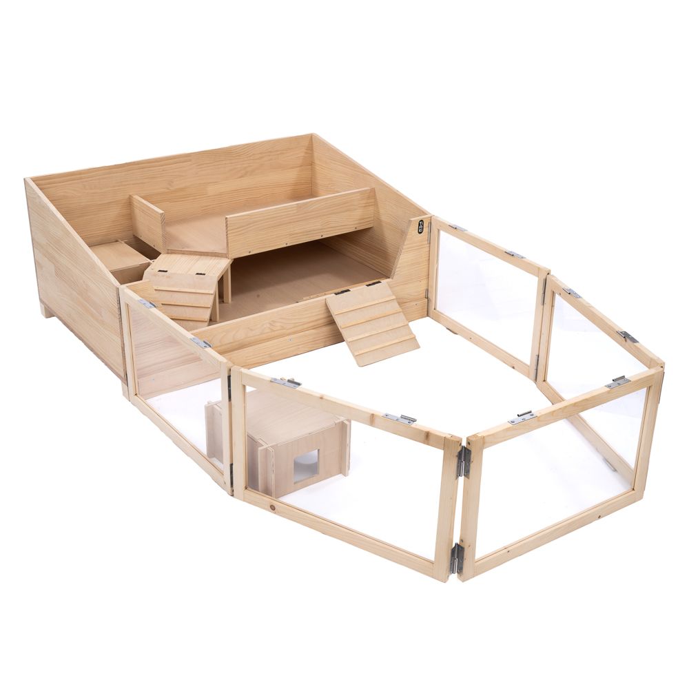 TIAKI Indoor Enclosure for Guinea Pigs 116 x 193 x 50cm (L x W x H) (2 packages*)