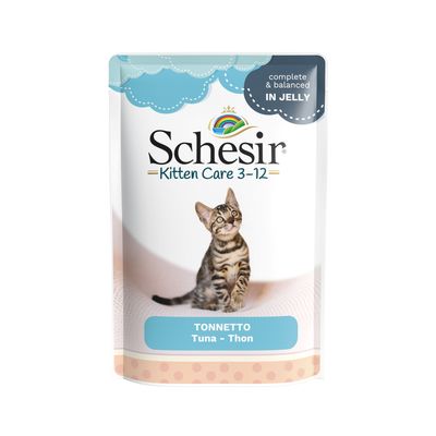 Schesir Kitten Jelly Pouches 6 x 85g Chicken Fillet