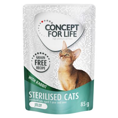 Concept for Life Sterilised Cats Rabbit Grain-Free - in Jelly 12 x 85g