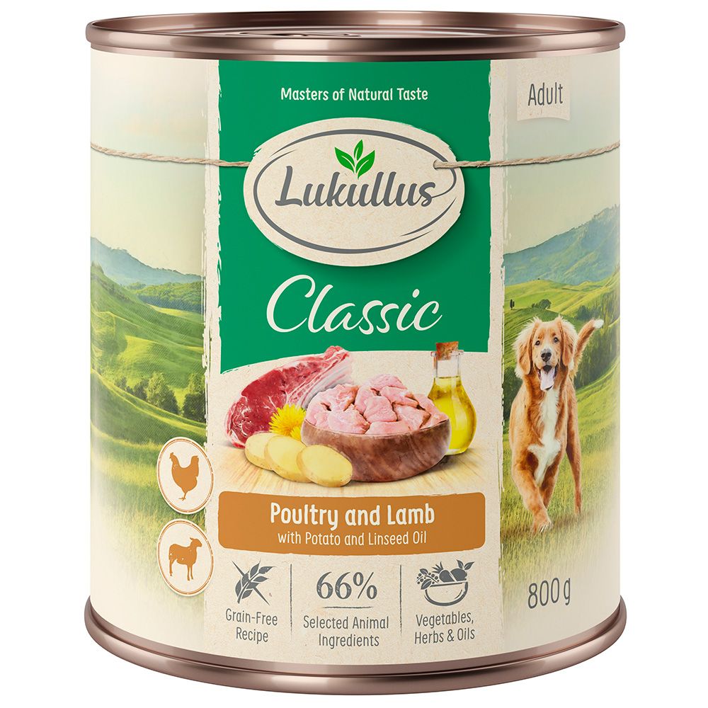 Lukullus Adult Poultry & Lamb - Grain-Free 6 x 800g