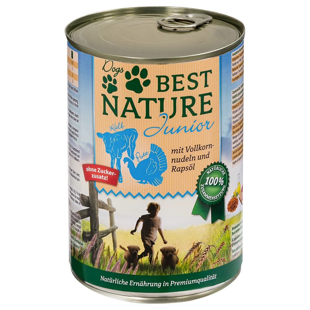 Best Nature Dog Junior 6 x 400g Veal, Turkey & Pasta