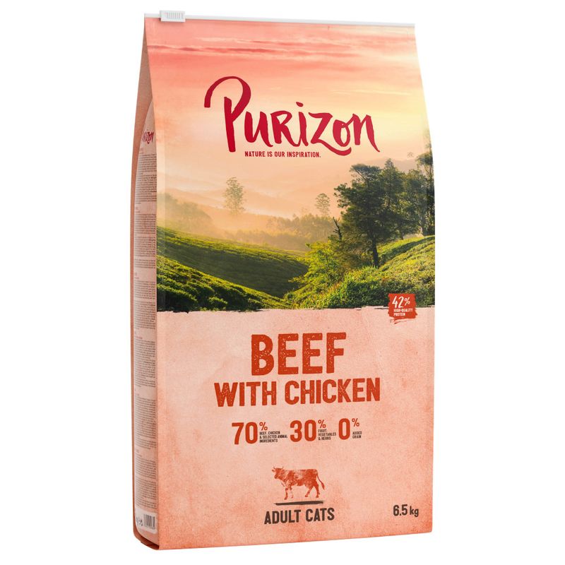 Purizon Adult Grain-Free Dry Cat Food Economy Pack Adult Chicken with Fish (2 x 6.5kg)