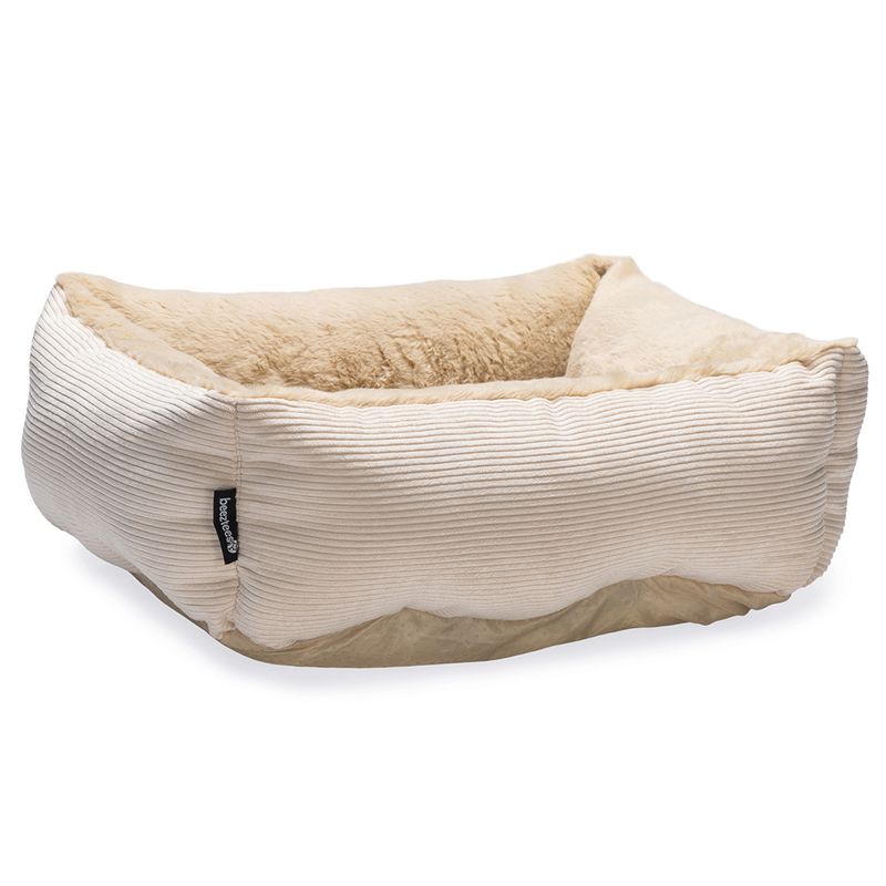 Beeztees Cuddly Set Moza - Beige Cat Bed + Window Sill Cushion