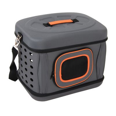 Collapsible Transport Case Grey & Orange: 42 x 32 x 30cm (L x W x H)