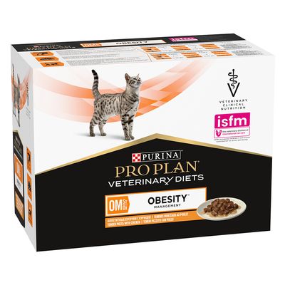 PURINA PRO PLAN Veterinary Diets Feline OM ST/OX - Obesity Management Chicken (10 x 85g)