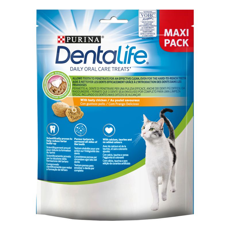 PURINA Dentalife Daily Cat Dental Care Snacks 8 x 40g