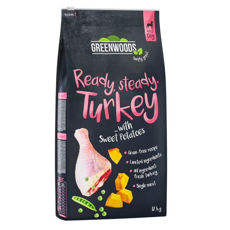 Greenwoods Economy Pack 2 x 12kg Turkey with Sweet Potatoes, Peas & Pumpkin
