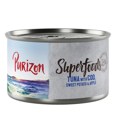 Purizon Superfoods 6 x 140g Mixed Pack (2x Chicken, 2x Tuna, 1x Wild Boar, 1x Game)