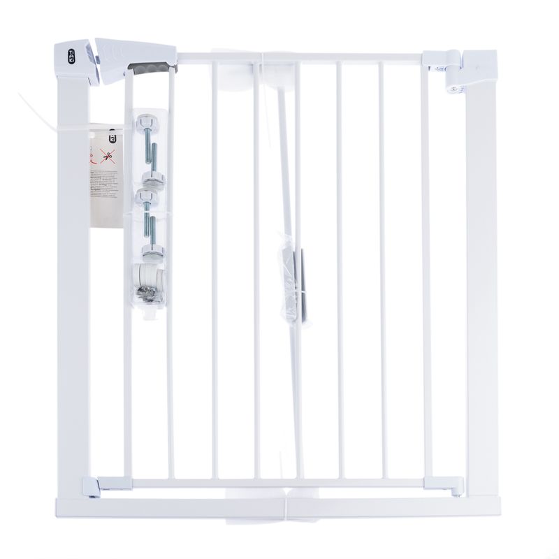 TIAKI White Dog Gate with 7 cm Extension Height 76 cm, width 75 to 82 cm