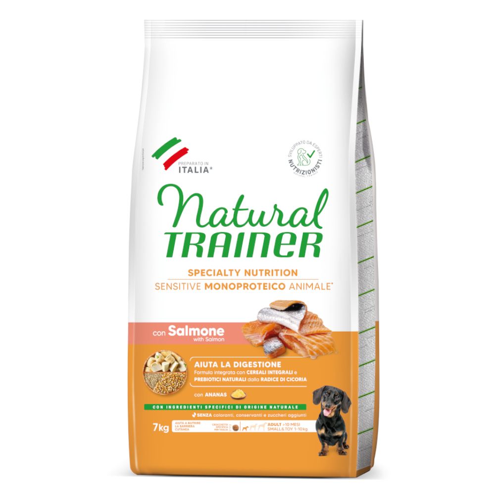 Natural Trainer Sensitive Adult Small & Toy with Salmon 2 x 7 kg