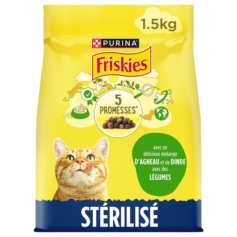 PURINA Friskies Sterilised Cat with Lamb, Chicken & Vegetables 1.5kg