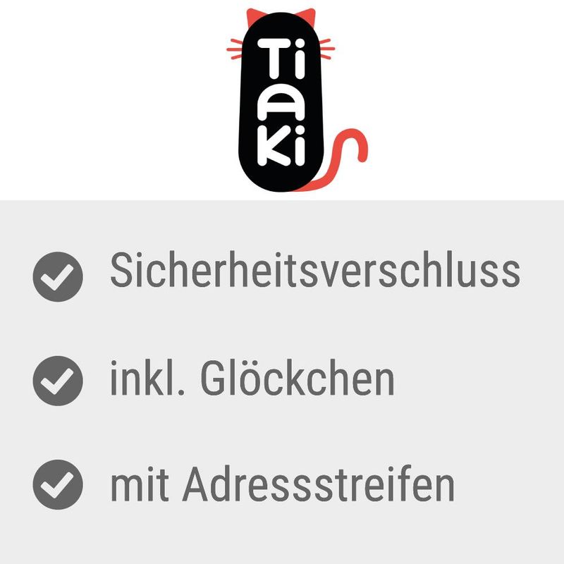 TIAKI Cat Collar Home black