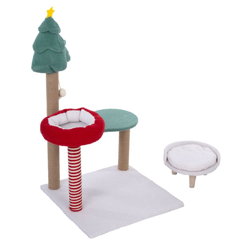 TIAKI Christmas Scratching Post Red/Green