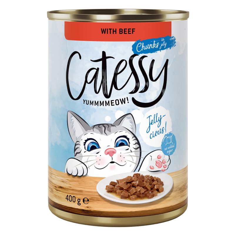 Catessy Chunks in Gravy or Jelly 12 x 400g Chicken in Jelly