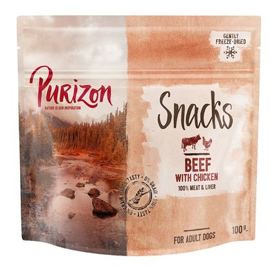 Purizon Dog Snacks - Grain-Free Beef with Chicken 100g