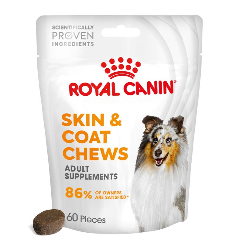 Royal Canin Skin & Coat Adult Supplement Chews 240g (60 pieces)