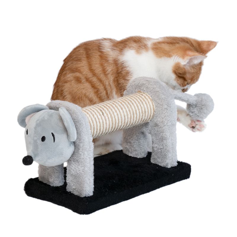 TIAKI mouse scratching post for cats grey / black