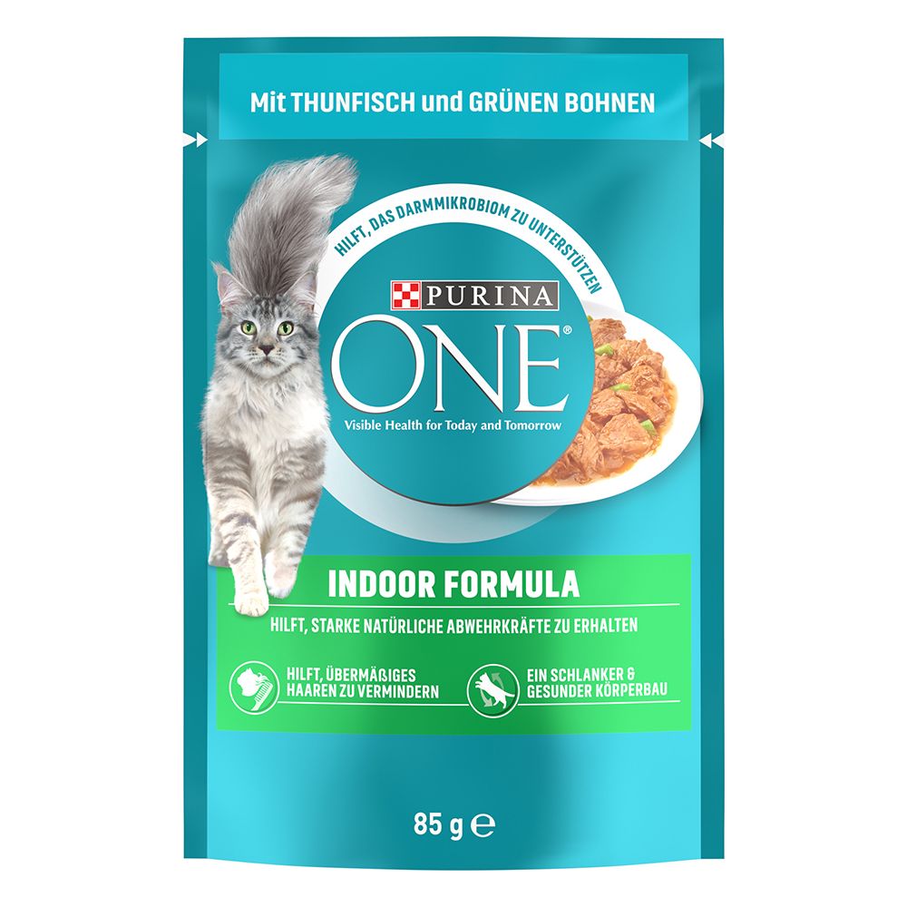 PURINA ONE Indoor Formula with Tuna & Green Beans (13 x 85g)