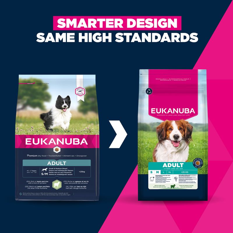 Eukanuba Premium Nutrition Adult Small & Medium Breed Lamb & Rice 3kg