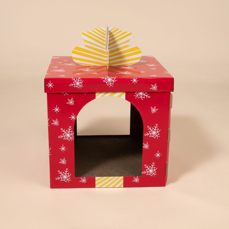 TIAKI Red Gift Box Scratching Furniture 37.5 x 37.5 x 50 cm (L x W x H)