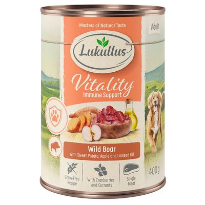 Lukullus Vitality Immune System: Wild Boar (Grain-Free) 6 x 400g