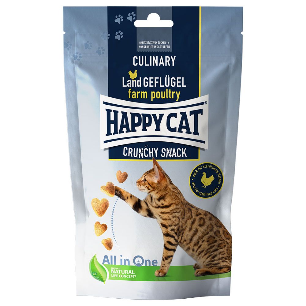 Happy Cat Culinary Crunchy Snack Country Poultry 2 x 70 g