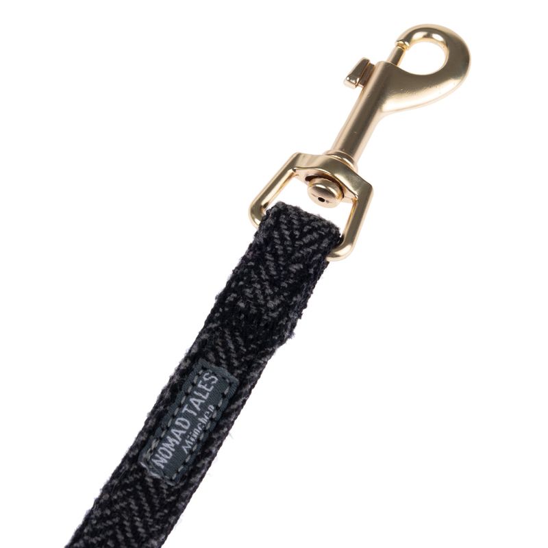 Nomad Tales Calma Dog Leash, ebony 200 cm long, 20 mm wide