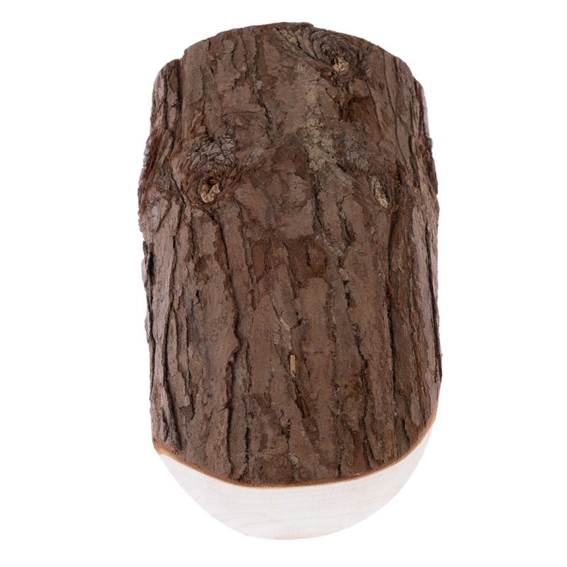 TIAKI Wooden Platform with Bark - Oval approx. 17 x 8 x 4 cm (L x W x H)