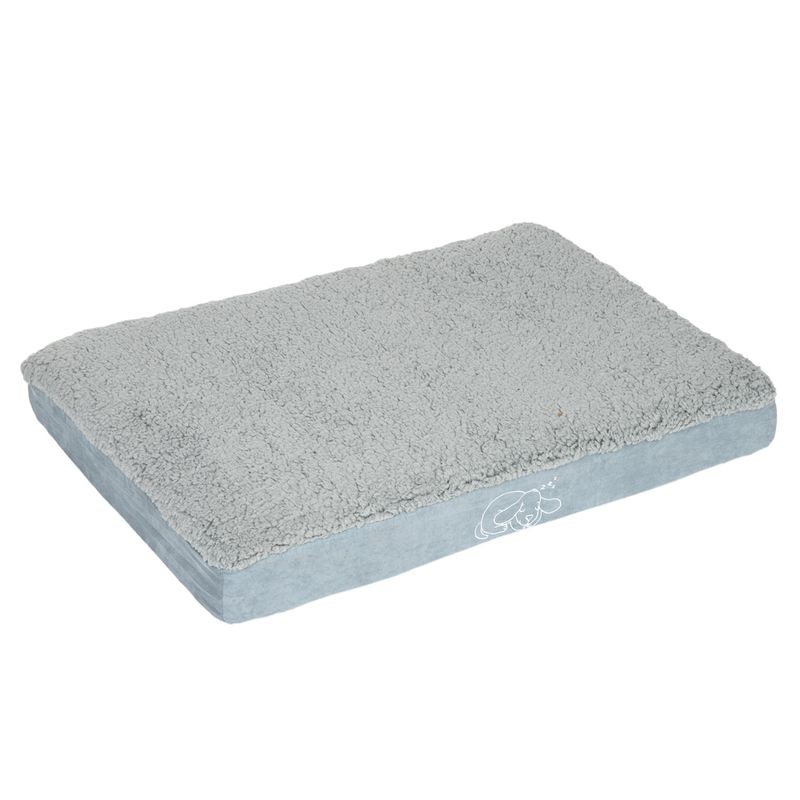 Rectangular Memory Foam Dog Bed - Grey 72 x 50 x 9.5 cm (L x W x H)