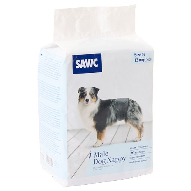 Savic Nappies for Male Dogs Size XS: 20-26cm - 12 nappies