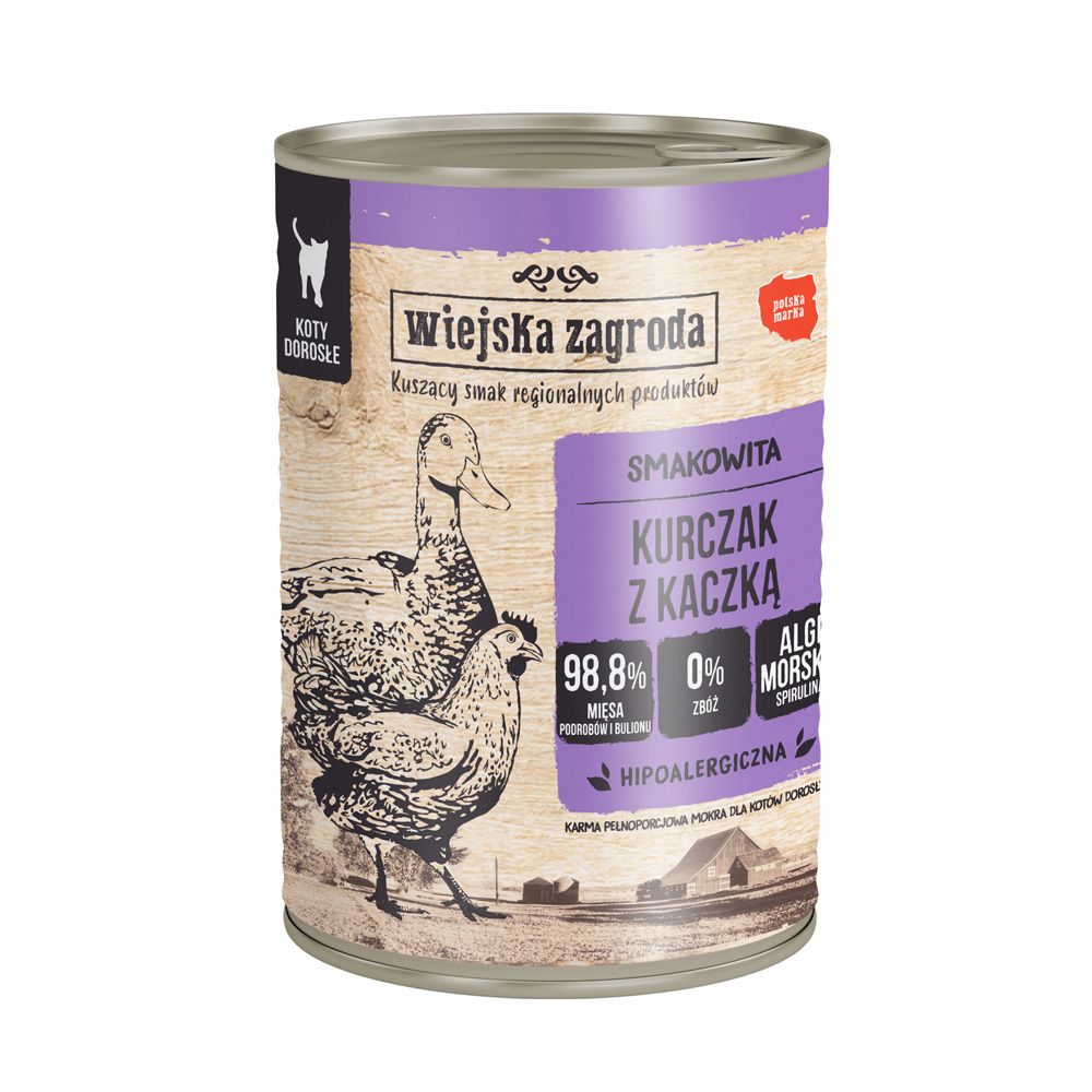 Wiejska Zagroda Cat 6 x 400g Chicken with Duck