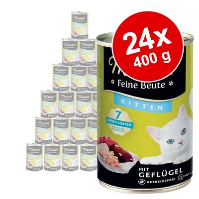 Saver Pack Miamor Feine Beute Kitten 24 x 400 g Poultry