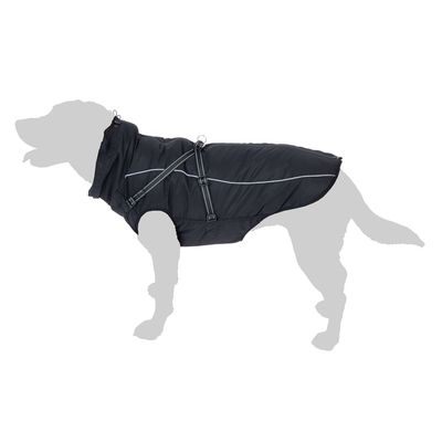 TIAKI Arkon Dog Coat with Harness - Black approx. 30cm Back Length