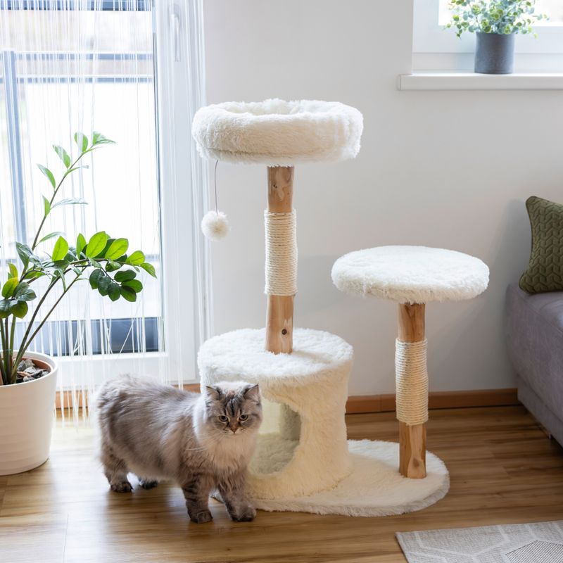 Kerbl Pet Scratching Post Lucia White