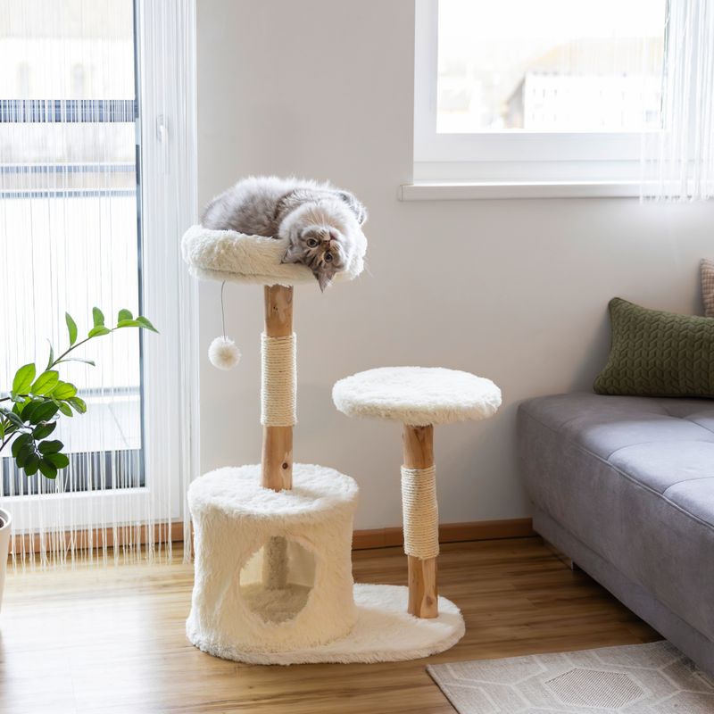 Kerbl Pet Scratching Post Lucia White