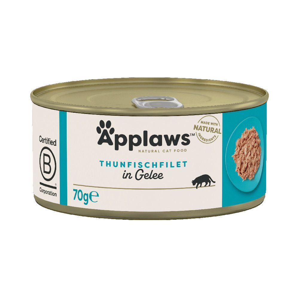 Applaws Cat Food 70g in Jelly Tuna Fillet with Salmon (6 x 70g)