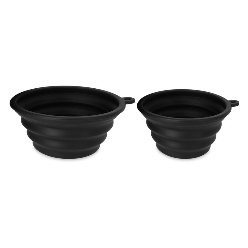 TIAKI Black Silicone Travel Bowl 500ml