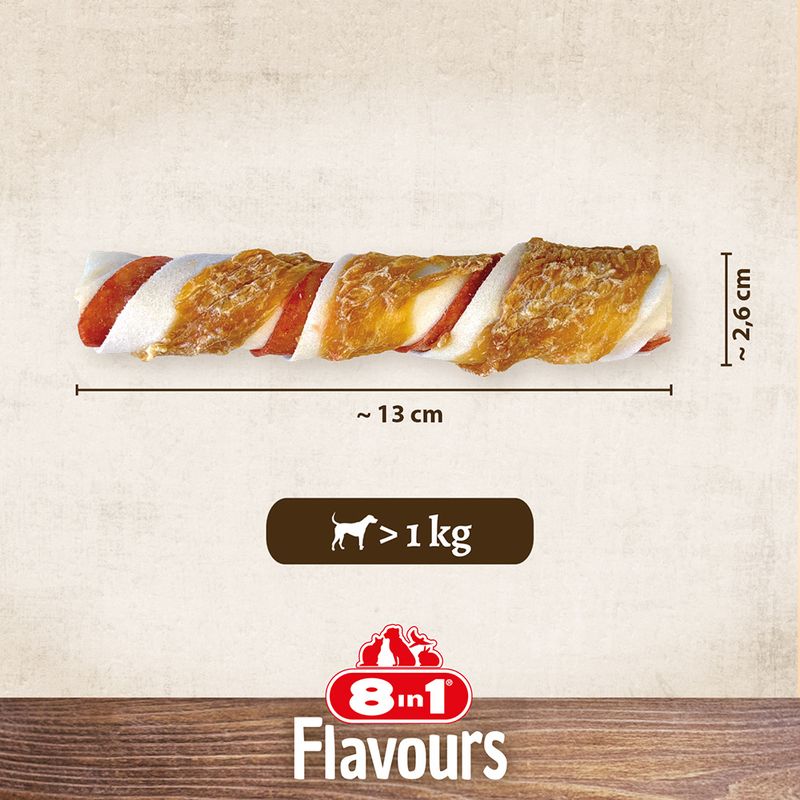 8in1 Triple Flavour Rolls Chew Sticks 3 Sticks