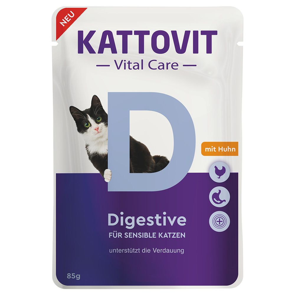 Kattovit Vital Care Digestive Pouches with Chicken 6 x 85 g