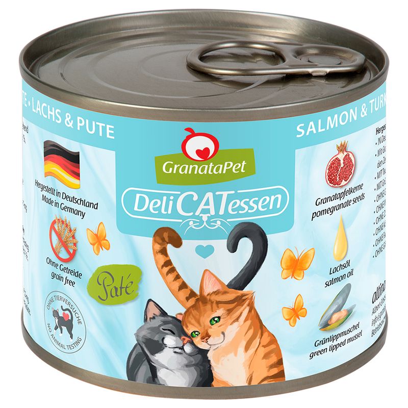 GranataPet DeliCatessen 24 x 200 g economy pack Salmon & turkey