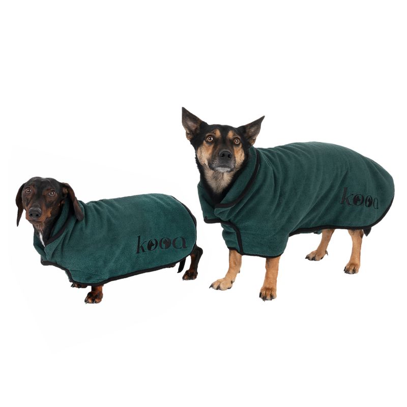 kooa Deluxe Microfibre Dog Bathrobe XS: approx. 25cm Back Length