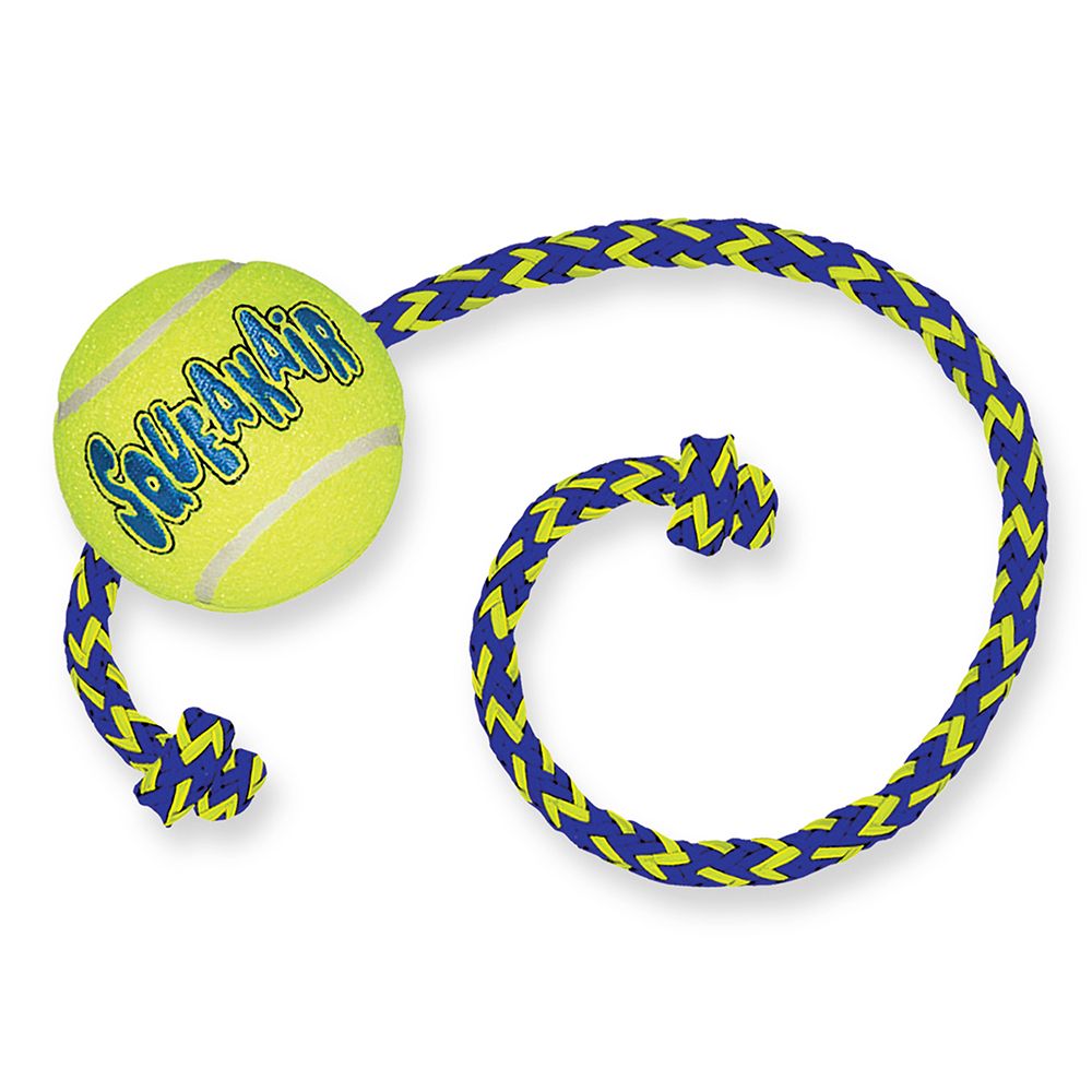 KONG SqueakAir Ball with Rope M/L