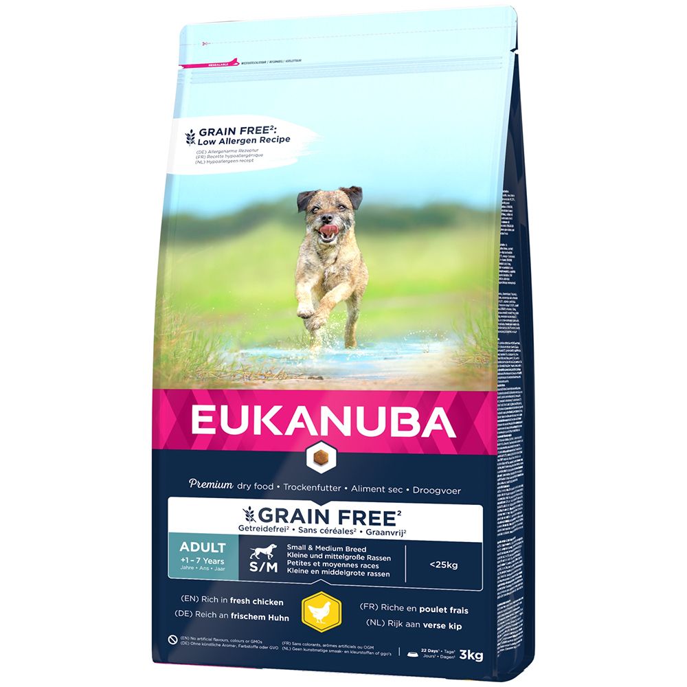 Eukanuba Grain Free Small & Medium Breed Adult - Chicken 12kg