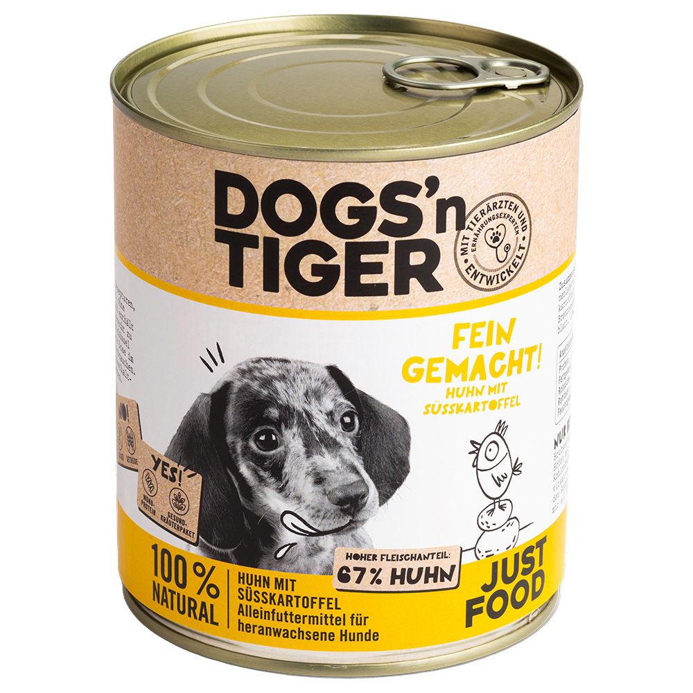 Dogs'n Tiger Junior 6 x 800g Chicken & Sweet Potato