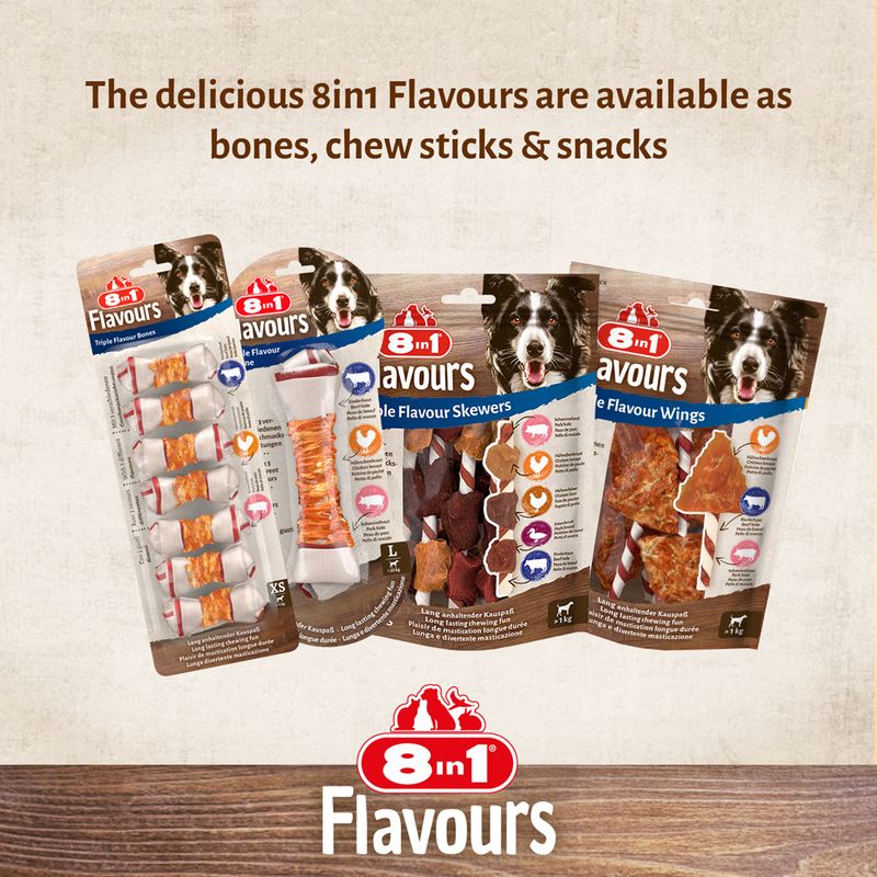 8in1 Triple Flavour Skewers 113g (6 Chews)